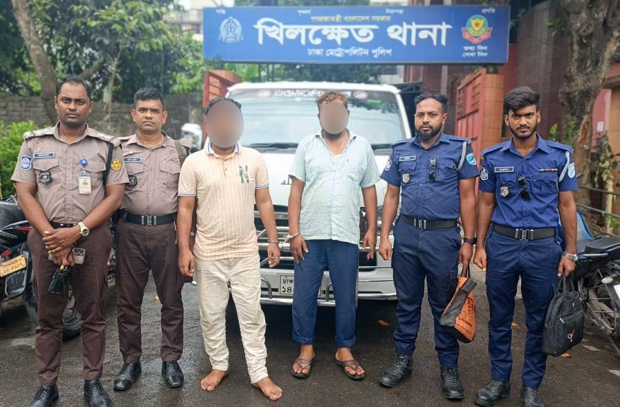 হাইয়েস গাড়ীসহ ডাকাত দলের দুই সদস্যকে গ্রেফতার করেছে খিলক্ষেত